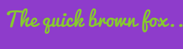 Image with Font Color 87C830 and Background Color 8E3CCB